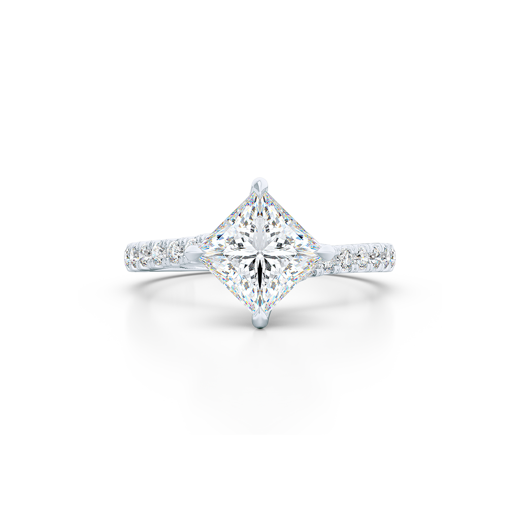 Infinity Design Princess Cut Bridal Set Rings - PureGemsJewels